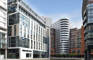 Modern London apartment block